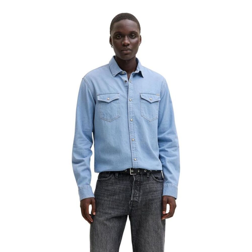 Jack Jones Light Blue Denim Men's Shirt